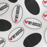 I Heart My AUSSIE Euro CAR MAGNET, Love My AUSSIE