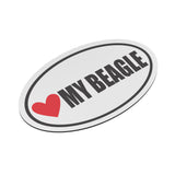 I Heart My BEAGLE Euro CAR MAGNET, Love My BEAGLE