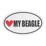 I Heart My BEAGLE Euro CAR MAGNET, Love My BEAGLE