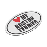 I Heart My BOSTON TERRIER Euro CAR MAGNET, Love My BOSTON TERRIER