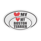 I Heart My BOSTON TERRIER Euro CAR MAGNET, Love My BOSTON TERRIER