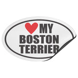 I Heart My BOSTON TERRIER Euro CAR MAGNET, Love My BOSTON TERRIER