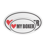 I Heart My BOXER Euro CAR MAGNET, Love My BOXER