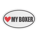 I Heart My BOXER Euro CAR MAGNET, Love My BOXER