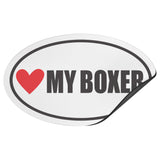 I Heart My BOXER Euro CAR MAGNET, Love My BOXER