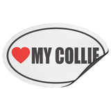 I Heart My COLLIE Euro CAR MAGNET, Love My COLLIE