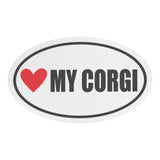 I Heart My CORGI Euro CAR MAGNET, Love My CORGI