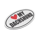 I Heart My DACHSHUND Euro CAR MAGNET, Love My DACHSHUND