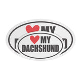 I Heart My DACHSHUND Euro CAR MAGNET, Love My DACHSHUND