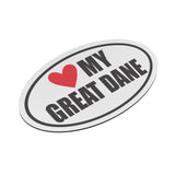 I Heart My GREAT DANE Euro CAR MAGNET, Love My GREAT DANE