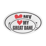 I Heart My GREAT DANE Euro CAR MAGNET, Love My GREAT DANE