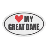 I Heart My GREAT DANE Euro CAR MAGNET, Love My GREAT DANE