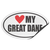 I Heart My GREAT DANE Euro CAR MAGNET, Love My GREAT DANE