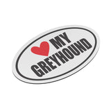 I Heart My GREYHOUND Euro CAR MAGNET, Love My Greyhound