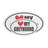 I Heart My GREYHOUND Euro CAR MAGNET, Love My Greyhound