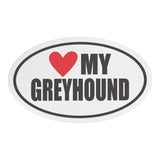 I Heart My GREYHOUND Euro CAR MAGNET, Love My Greyhound