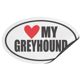 I Heart My GREYHOUND Euro CAR MAGNET, Love My Greyhound