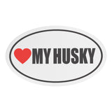 I Heart My HUSKY Euro CAR MAGNET, Love My Husky