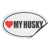 I Heart My HUSKY Euro CAR MAGNET, Love My Husky