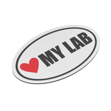 I Heart My LAB Euro CAR MAGNET, Love My LAB