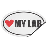 I Heart My LAB Euro CAR MAGNET, Love My LAB