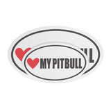 I Heart My PITBULL Euro CAR MAGNET, Love My PITBULL