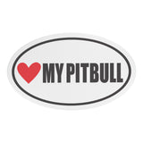 I Heart My PITBULL Euro CAR MAGNET, Love My PITBULL