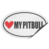 I Heart My PITBULL Euro CAR MAGNET, Love My PITBULL