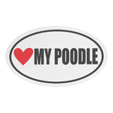 I Heart My POODLE Euro CAR MAGNET, Love My POODLE