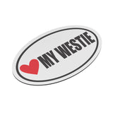 I Heart My WESTIE Euro CAR MAGNET, Love My WESTIE