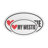 I Heart My WESTIE Euro CAR MAGNET, Love My WESTIE