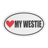 I Heart My WESTIE Euro CAR MAGNET, Love My WESTIE