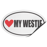 I Heart My WESTIE Euro CAR MAGNET, Love My WESTIE