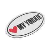 I Heart My YORKIE Euro CAR MAGNET, Love My YORKIE