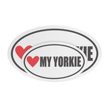 I Heart My YORKIE Euro CAR MAGNET, Love My YORKIE