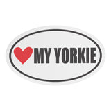 I Heart My YORKIE Euro CAR MAGNET, Love My YORKIE