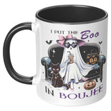I Put the BOO in Boujee 11oz Color Accent or Plain White Coffee Mug