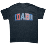 Idaho_Unisex_T-Shirt_State_Pride_Heather_Navy_Front_Mockup.png