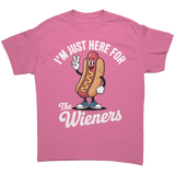 Im_Just_Here_for_the_Wieners_Unisex_T-S_Azalea_Front_Mockup.png