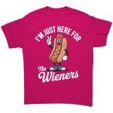 Im_Just_Here_for_the_Wieners_Unisex_T-S_Heliconia_Front_Mockup.png