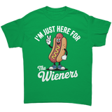 Im_Just_Here_for_the_Wieners_Unisex_T-S_Irish_Green_Mockup.png