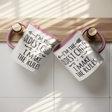 I'm The Oldest, I Make the Rules 11oz Color Accent Coffee Mug