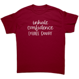 Inhale_Confidence_Exhale_Doubt_Unisex_T_Cardinal_Red_Front_Mockup.png_15661143