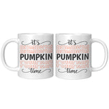 It's Pumpkin Time 11oz White Ceramic COFFEE MUG