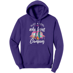 Just a Girl Who Loves CAMPING Unisex HOODIE