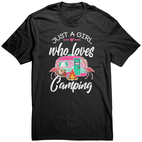 Just a Girl Who Loves CAMPING Unisex T-Shirt