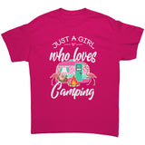 Just a Girl Who Loves CAMPING Unisex T-Shirt