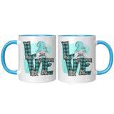 Love Gnome Plaid Love 11oz Coffee Mug, Plain White or Color Accent