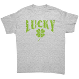 Lucky_with_a_4_Leaf_Clover_Unisex_T-Shir_Ash_Grey_Front_Mockup.png