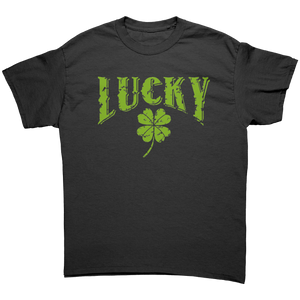 Lucky_with_a_4_Leaf_Clover_Unisex_T-Shir_Black_Front_Mockup.png
